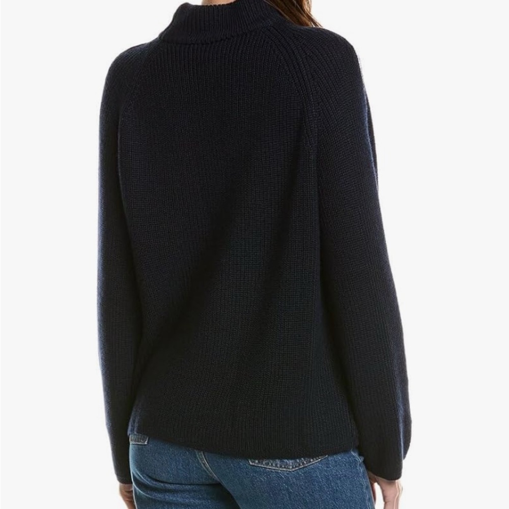 Velvet Teagan Sweater in Navy and Cream - Picture 2 of 6